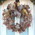 Frosted Wreath with Gold Cedar Accents and Ribbon