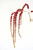 43" Hanging Burgundy and Gold Glittered Amaranthus Spray (Sold in Multiples of 12)