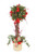 Holiday Topiary With Holly And Ribbon