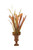 SWAMP LILIES W/GRASS AND CONESIN MAPLE FINISH URN