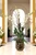 White Orchids and Greenery Mix in Burnt Gold Gabi Planter
