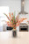 Vanda Orchids with Foliage in Smoke Colored Glass with Gold Rim