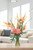 Waterlook® Heliconia's with Alliums and Foliage in Glass Vase