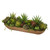 Hen and Chicken with Mixed Succulent  in Wood Bowl
