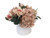 Dusty Pink Roses and Hydrangeas in White Container