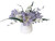 Light Blue Parrot Tulips with Lilac in White Vase