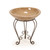 Queen Anne Plant Stand Glazed Bronze with Mocha Stone Bowl