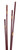 Rattan Drop In Poles  with Leath Bind (Set 4) Chocolate 1 EA: 5'/ 6'/ 6.5'/ 7'