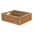 Small Square Woven Rattan Basket with Woven Base Rim