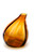 Amber Gourd Shaped Vase