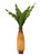 Green Anthurium Leaves (Drop-Ins) in Wood Vase