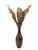 Brown Anthurium Leaves (Drop-Ins) in Flared Wood Vase