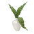 Anthurium Leaves in White Vase