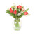 Red Tulips, Green Snowballs in Ginger Vase
