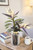 Bird of Paradise with Tropical Foliage in Smoke Vase