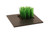 Green Grass in Black Metal Shallow Tray