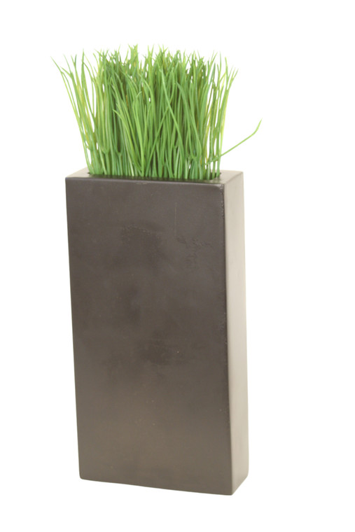Green Grass in Tall Slim Cubist Planter