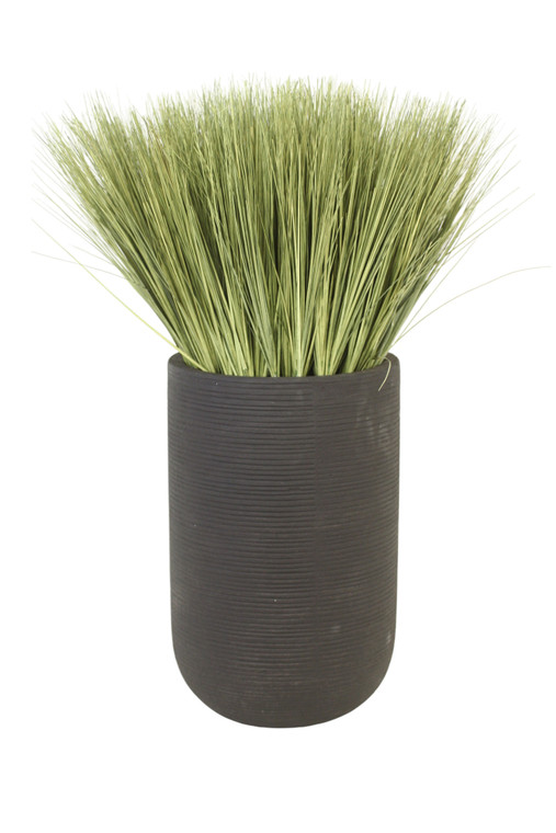 Grass in Black Fiberstone Floor Planter