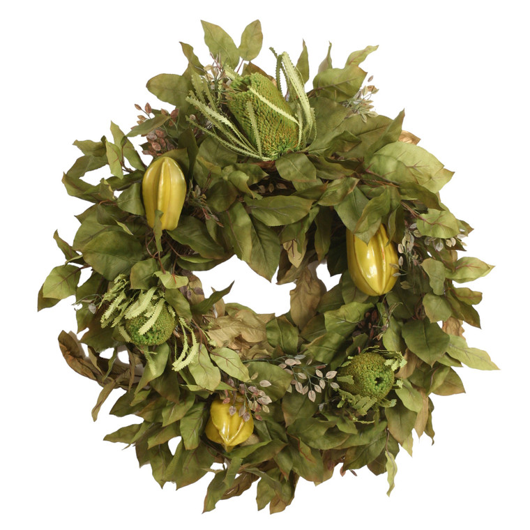 Harvest Bay Leaves and Natural Banksia Wreath