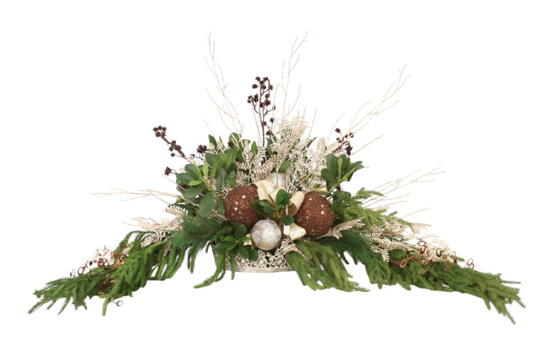 Champagne Mantle Arrangement