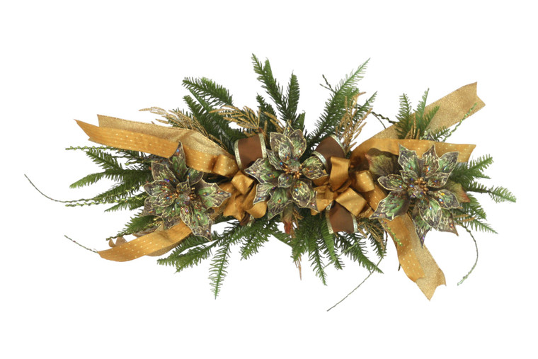 Green Poinsettia with Spruce (Min Pack 2)