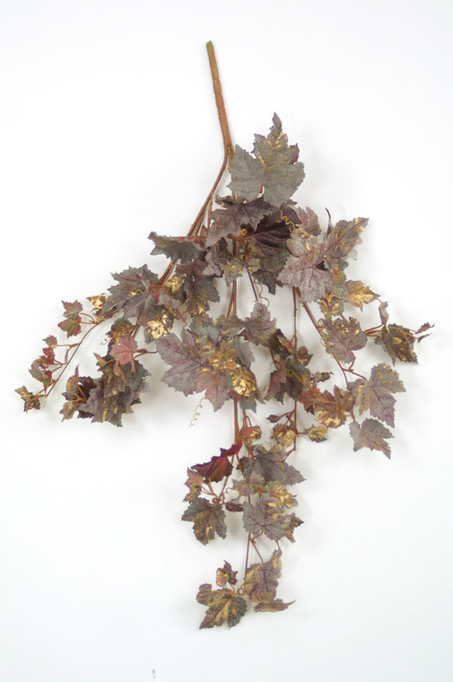 Burgundy Gold Frosted Grape Leaf Vine (Sold in Multiples of 4)