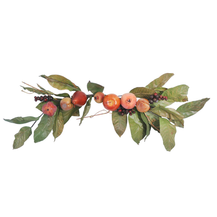 FRUIT AND NATURAL PRESERVED LEAVES SWAG - Set of 2