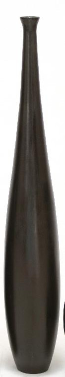 36" Slender  Vase in Black Finish