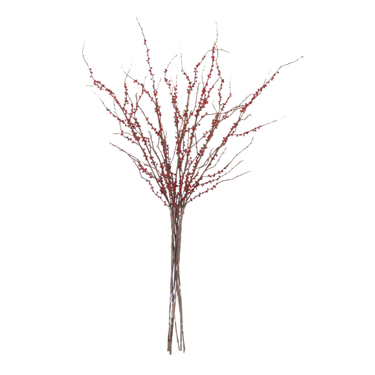 Red Berry Branches - Set of 8