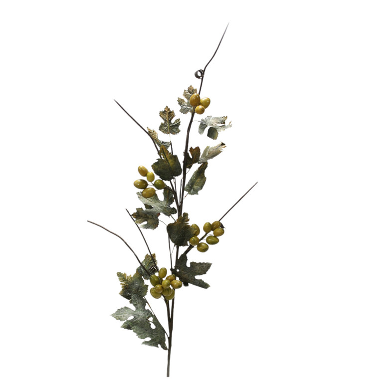 WILD GRAPE BRANCH- GREEN-Set of 6