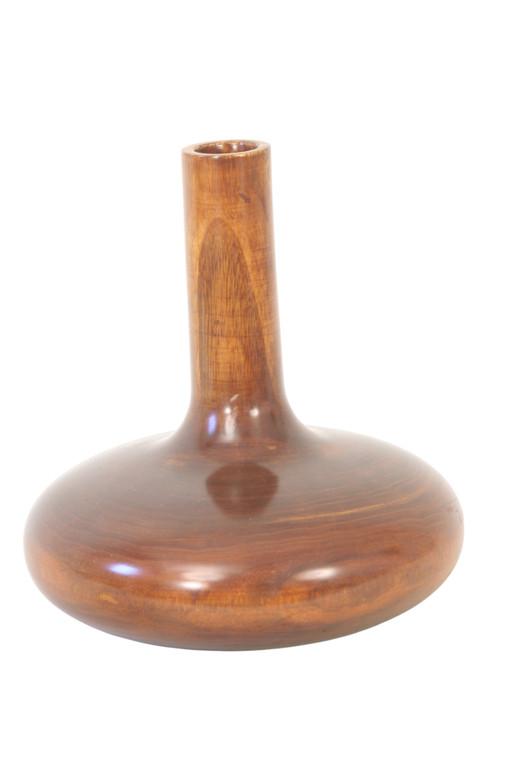 Round Bottom Wood Vase