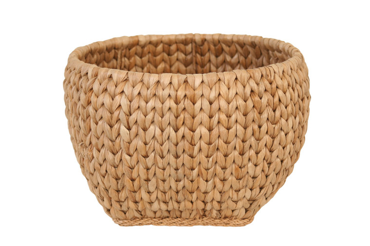 Light Brown Woven Basket with Square Base