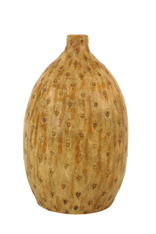 Round Tan Vase