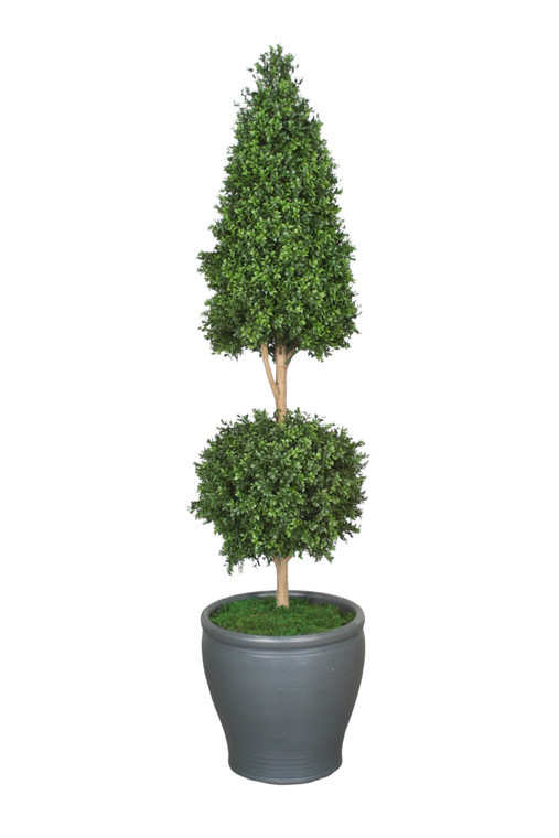 7"  Boxwood Cone and Ball Tree Topiary
