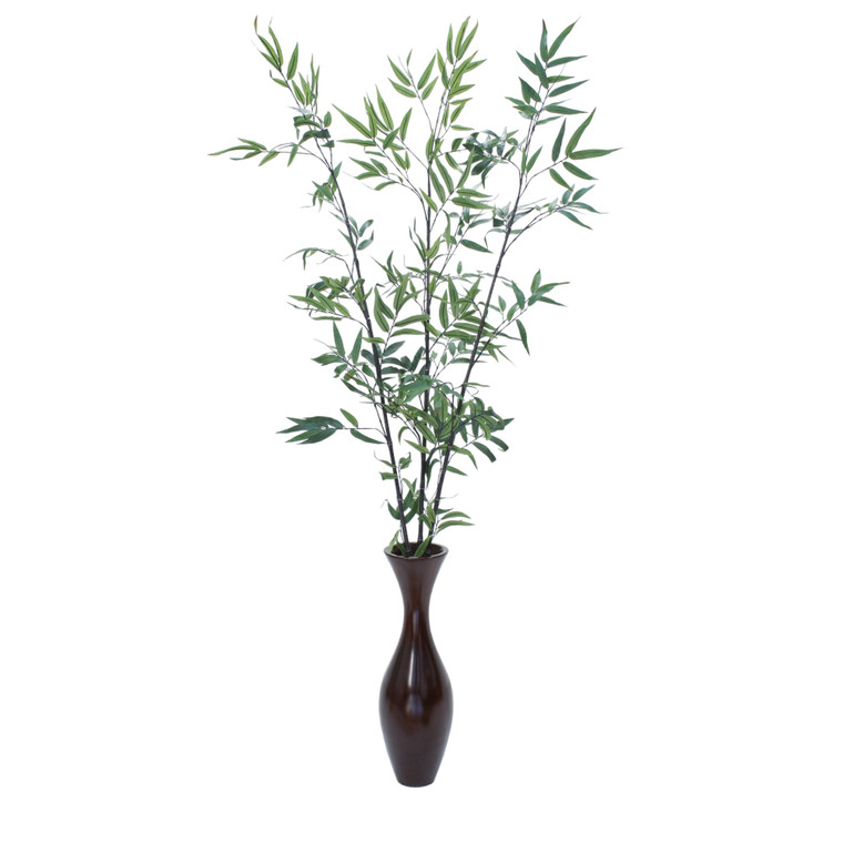 Bamboo in Wood Vase Set of 2