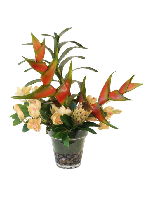 Tropical Mix in Flower Pot Vase