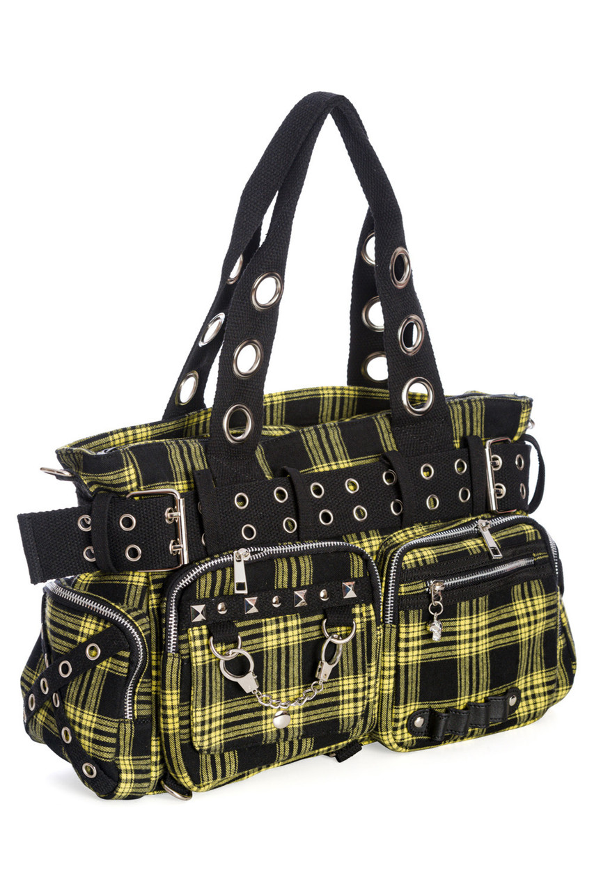 Banned Borsa Camdyn - Tracolla Stile Rock Con Cinghie E Borchie