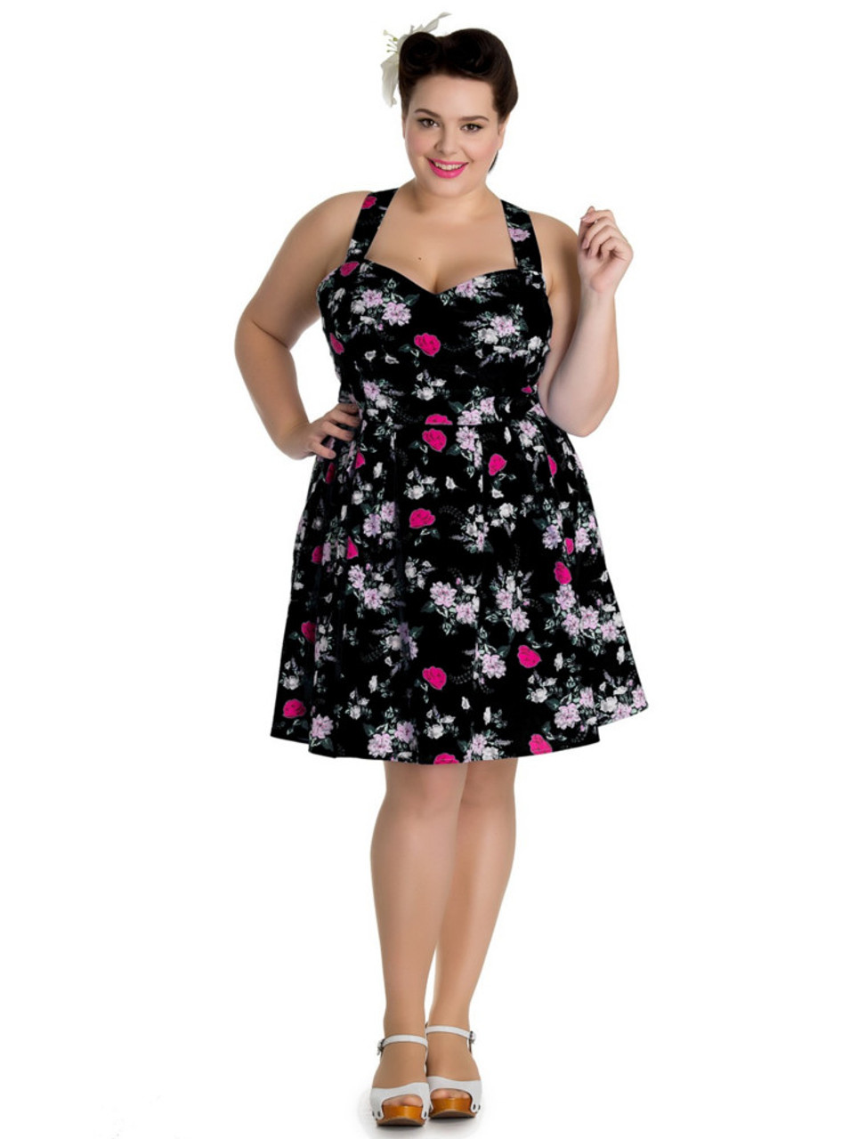 Hell Bunny Plus Size Gothic Halloween Black Cat Salem 50/'s Dress 2X 3X 4X