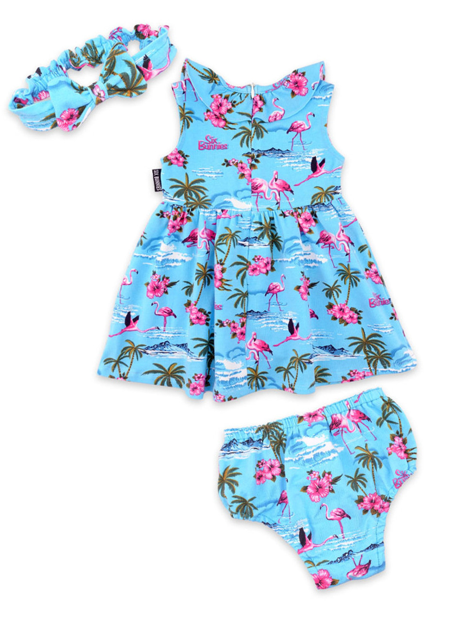 Six Bunnies Baby Dress Set Blue Flamingo Suicide Glam Australia