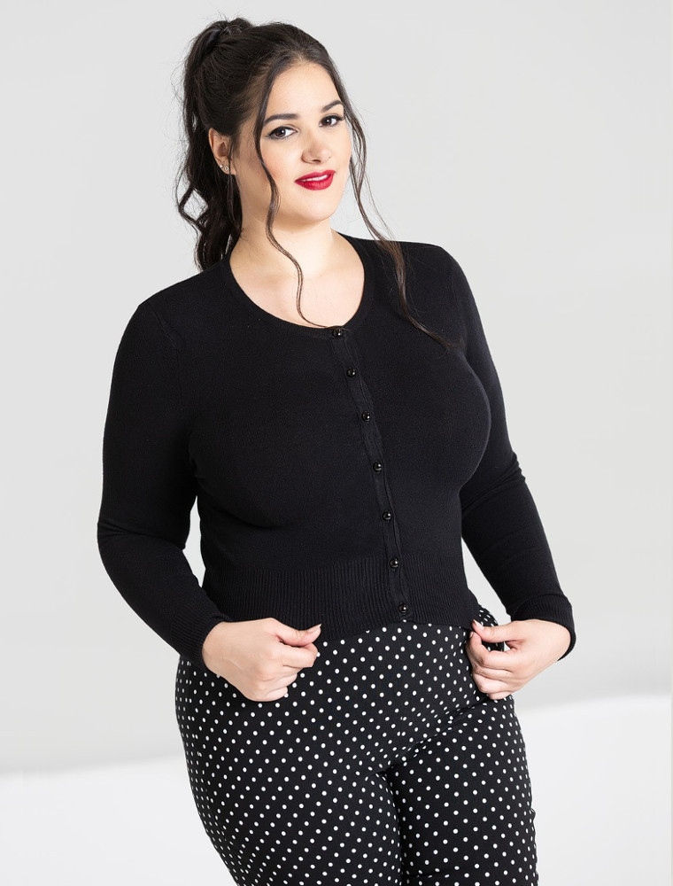 Hell Bunny Paloma Cardigan: Black 
