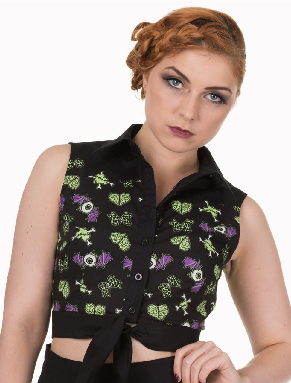 Banned Midnight Hour Cropped Shirt Suicide Glam Australia