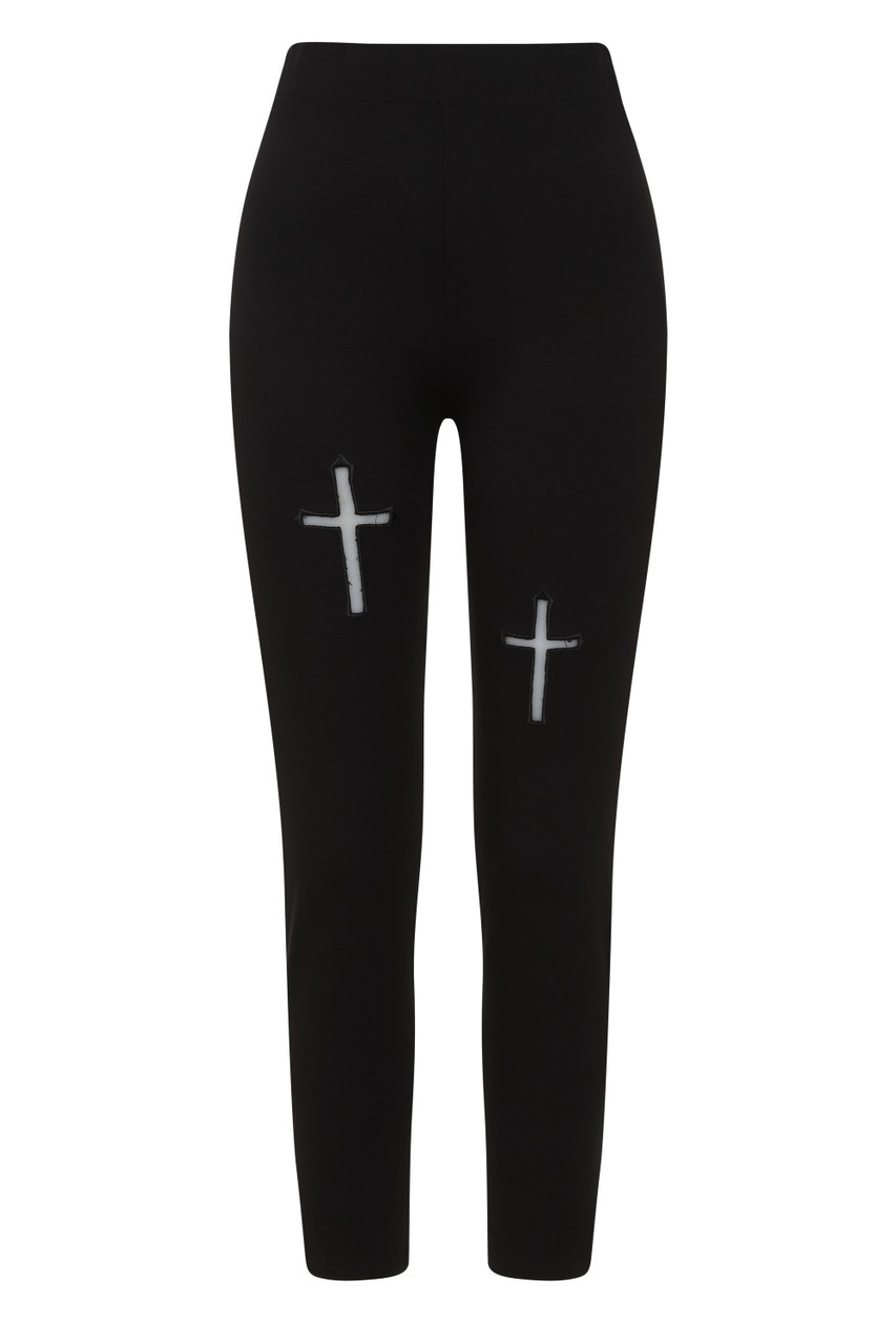 Banned Galathea Leggings - Dark Fashion Clothing