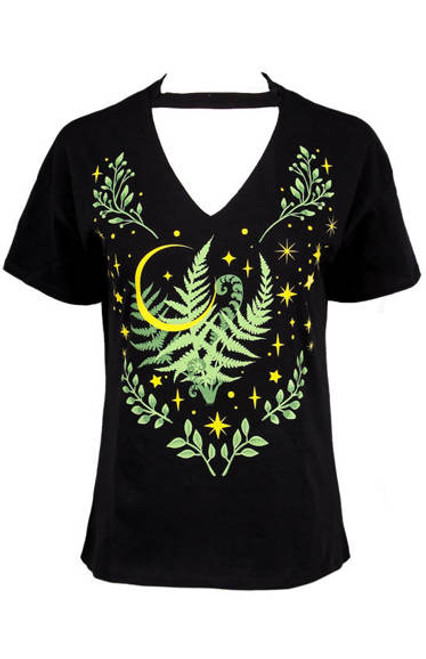 Restyle V-Neck Choker Top: Herbal - XS and Small Restyle V-Neck Choker Top: Herbal - XS and Small