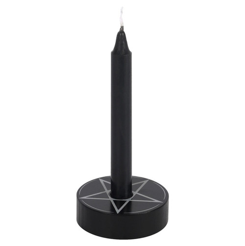 Black Pentagram Spell Candle Holder Black Pentagram Spell Candle Holder