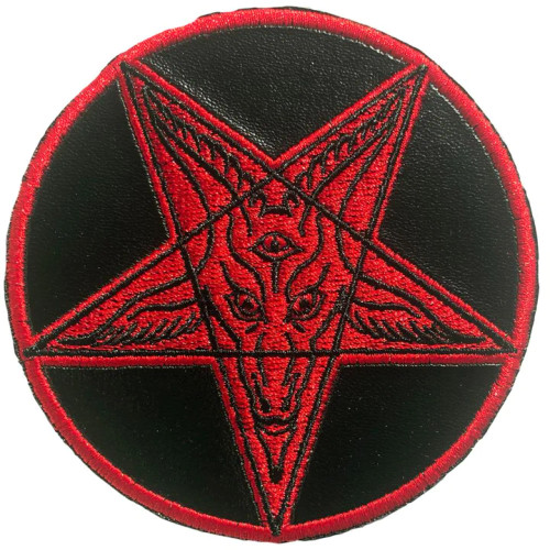 Kreepsville 666 Satanic Circle Shiny Red Patch
