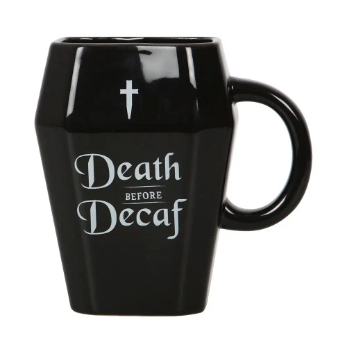 Death Before Decaf Coffin Mug Death Before Decaf Coffin Mug