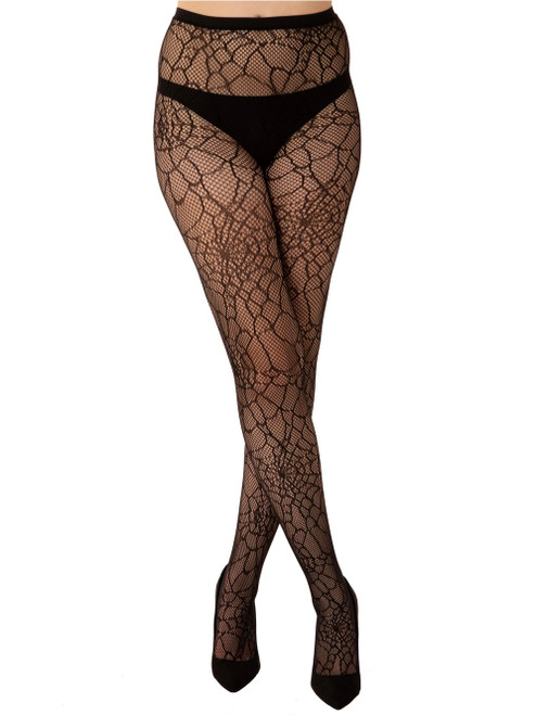 DEMONIA Spider Web Pantyhose Black Nylon – Demonia Cult