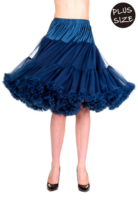 Banned Starlite Plus Size 23" Petticoat: Navy Banned Starlite Plus Size 23" Petticoat: Navy