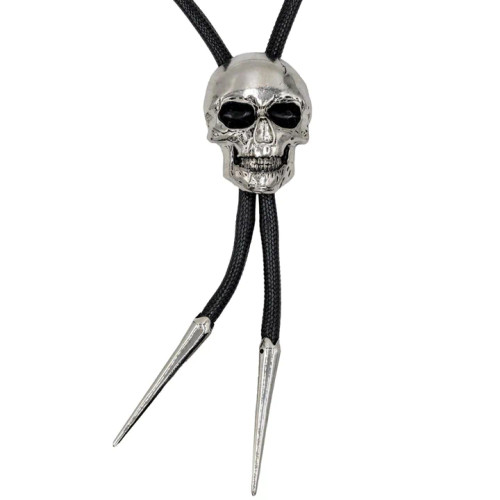 Kreepsville 666 Bolo Western Tie: Chrome Skull Kreepsville 666 Bolo Western Tie: Chrome Skull