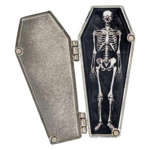 Kreepsville 666 Dead Inside Open Coffin Enamel Pin - Suicide Glam